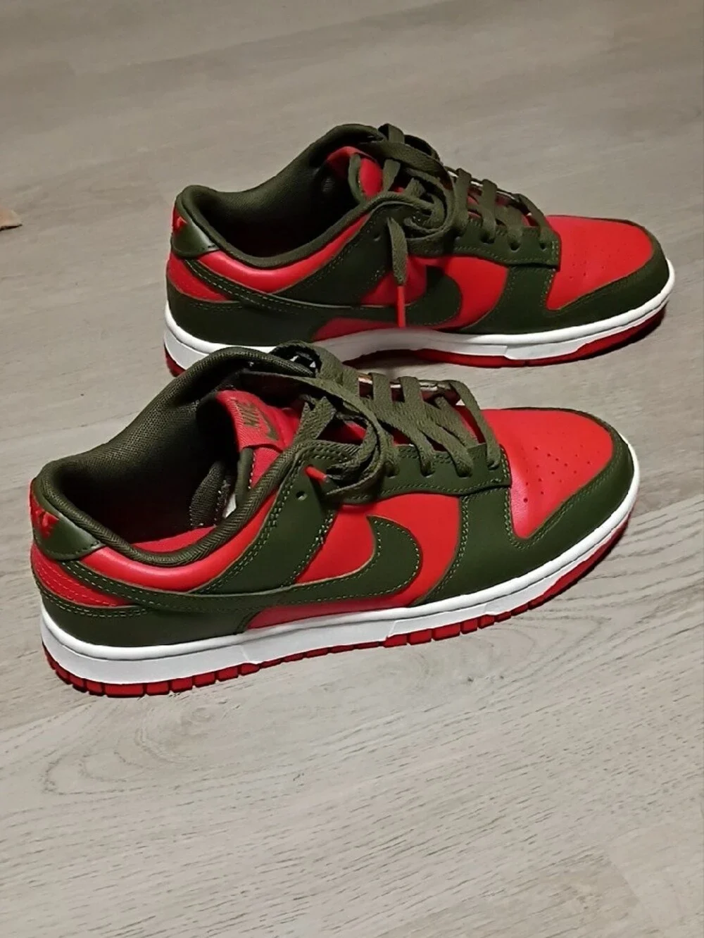 Nike Dunk Low Retro Sneakers - Mystic Red & Cargo Khaki
